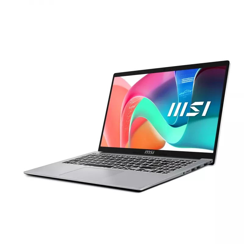 MSI Modern 15 F13MG-088PL Intel® Core™ i7 i7-1355U Laptop 39,6 cm (15,6) Full HD 16 GB DDR4-SDRAM 512 GB SSD Wi-Fi 6E (802.11ax) Windows 11 Pro Silber