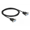Serielles Kabel DeLOCK 86604 Schwarz 10 m RS-232 Sub-D9