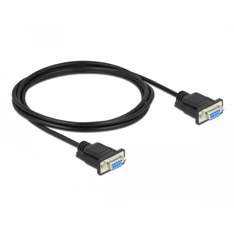 Serielles Kabel DeLOCK 86604 Schwarz 10 m RS-232 Sub-D9