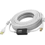 Vision White USB 2.0 Kabel 15m USB A auf USB B 0,48 Gbit/s