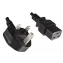 Microconnect PE090618 Stromkabel Schwarz 1,8 m Netzstecker Typ G C19-Kupplung