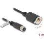 Netzwerkkabel DeLOCK M12-Kabel A-kodiert 8-polig Buchse auf RJ45-Buchse Cat.5e FTP 1 m schwarz