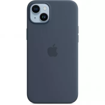 Silicone Case Cover Apple iPhone 14 Plus MagSafe Storm Blue