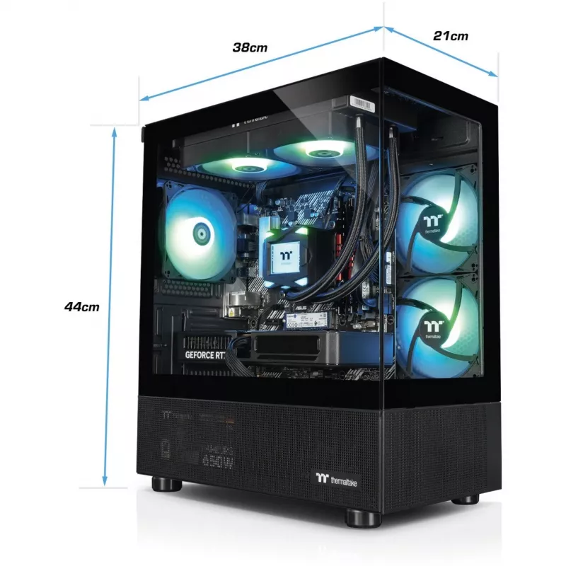 FTW V170A 5060Ti Schwarz, Gaming-PC schwarz/transparent, Windows 11 Home