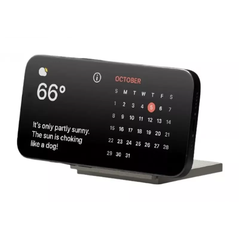 Wireless Charger native union Rise Solo Qi2 Wireless Charger Sandstone Indoor USB Smartphone kompatibel hellgrau