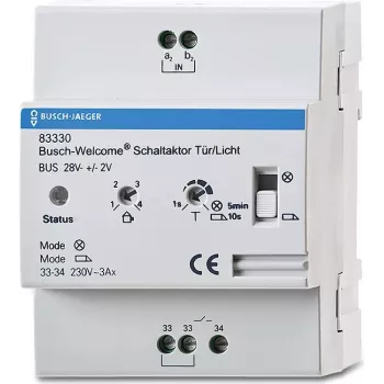BUSCH JAEGER 83330 - Schaltaktor - DIN-Schienenmontage - IP20 - Weiß - CE - RoHS - 350 W