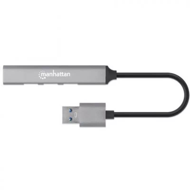 Manhattan USB-A 4-Port Hub, 4x USB-A Ports (1x 5 Gbps USB 3.2 Gen1…