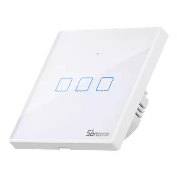 Wandmontierter smarter Lichtschalter Sonoff T2 EU TX 3-Kanal Wi‑Fi + RF 433 Steuerung