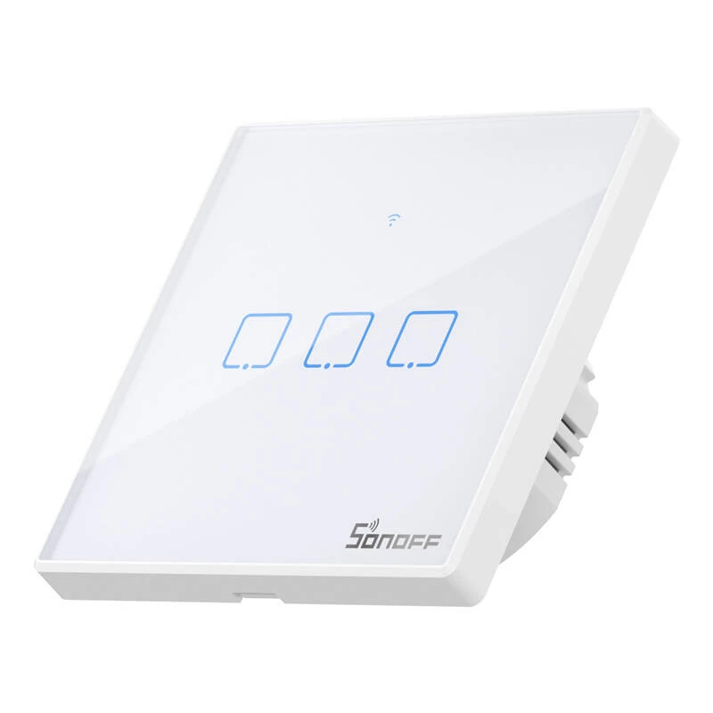Wandmontierter smarter Lichtschalter Sonoff T2 EU TX 3-Kanal Wi‑Fi + RF 433 Steuerung