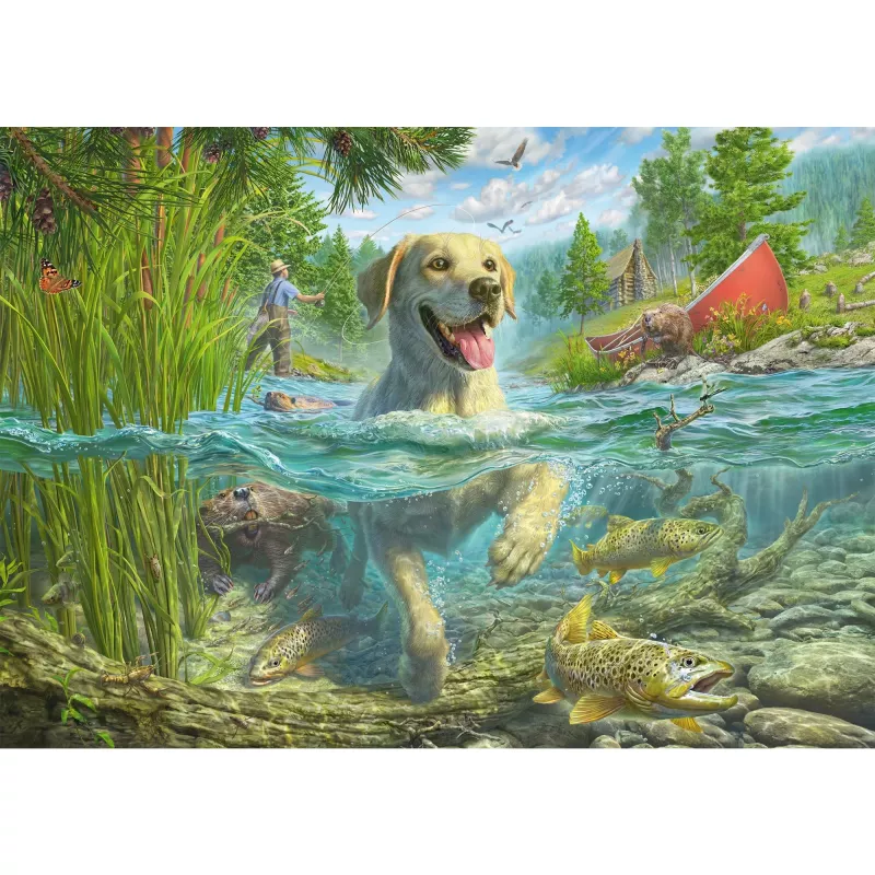 Schmidt Spiele Puzzle Mark Fredrickson Dog Love Gelb Labrador 1000 Teile