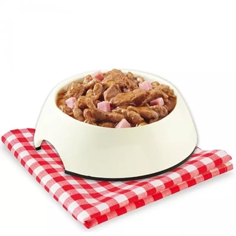 STUZZY Sfilaccetti Chicken mit Schinken - Nassfutter für Hunde - 100g