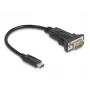 DeLOCK Adapter USB Type-C zu RS-232 D-Sub 9-polig Stecker 0,25 m