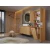 Badezimmer-Schrankschrank Top e shop NEL 1K DK ART KPL, Eichenrahmen, 600×300×1740 mm, 5 Regale, freistehend