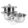 MAESTRO MR-2020-6M 6-teiliger Kochtopf-Set, Edelstahl