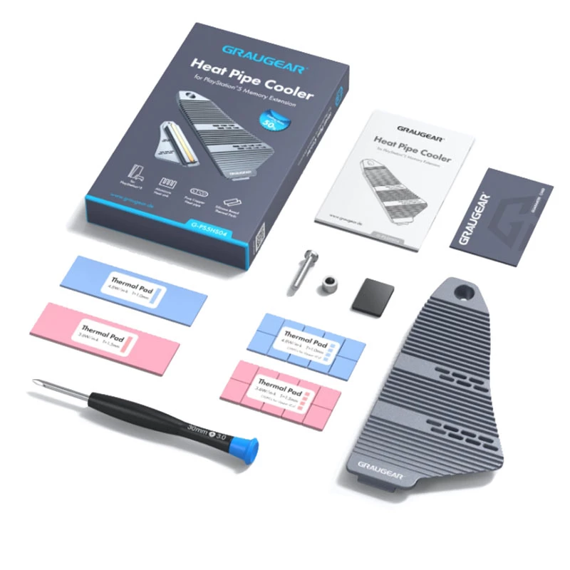 GRAUGEAR G-PS5HS04 Heatpipe-Kühler für PlayStation 5 M.2 SSD