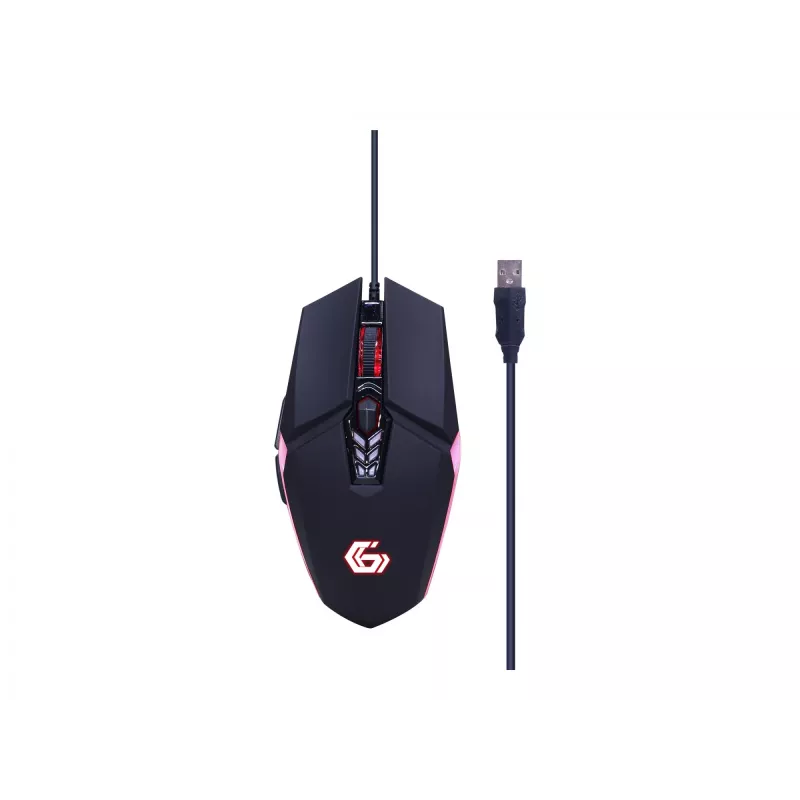 Gaming-Tastatur mit Maus GEMBIRD GGS-UMGL4-02 — Full-Size USB QWERTY US-Englisch, schwarz, LED-Hintergrundbeleuchtung