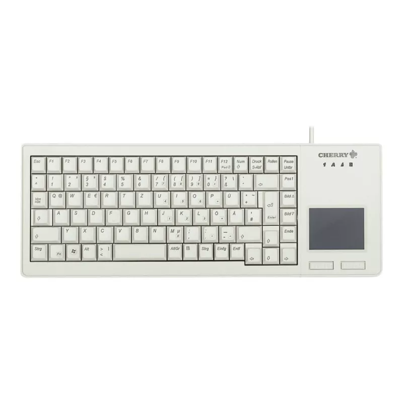 CHERRY XS Touchpad Tastatur Universal USB QWERTY US Englisch Grau
