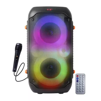Esperanza EP156 BT FM LED RGB KARAOKE Lautsprecher Schwarz 20W