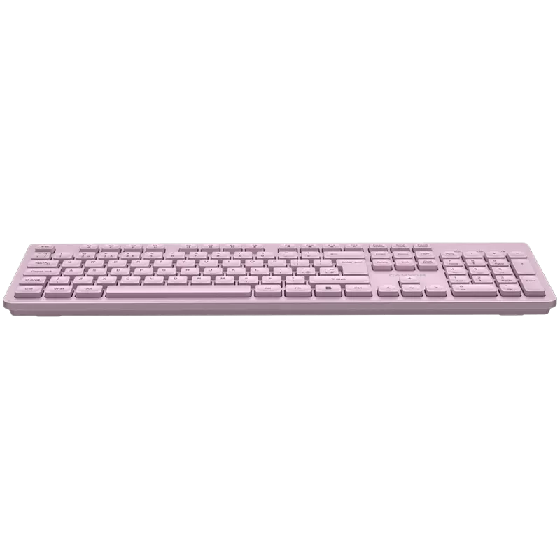 Wireless Tastatur CANYON HKB-W01 — kompaktes pinkfarbenes Layout, UK/US-Tastenkappen