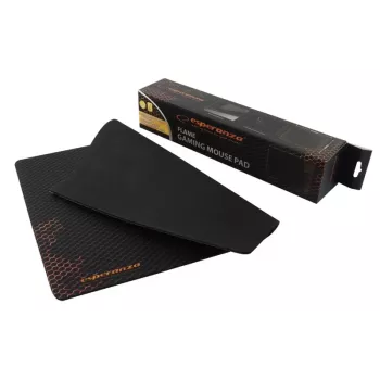 Mauspad ESPERANZA EA146R — Gummi-Gaming-Pad 440 × 354 × 4 mm, rutschfeste Basis, schwarz/rot