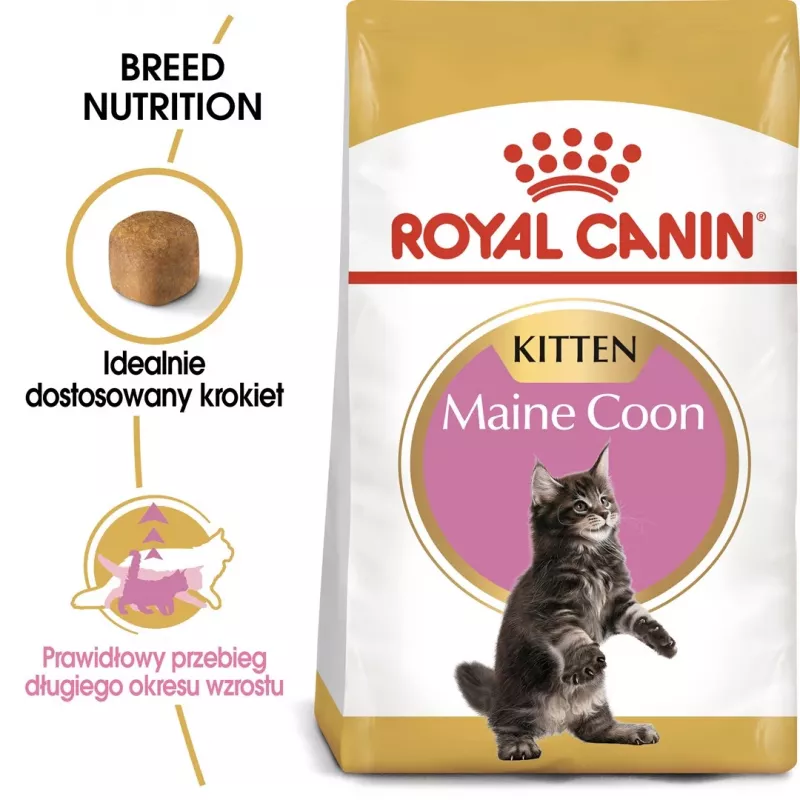 Trockenfutter für Katzen Royal Canin Maine Coon Kitten 2 kg — Geflügel, Protein 36%, Fett 23%