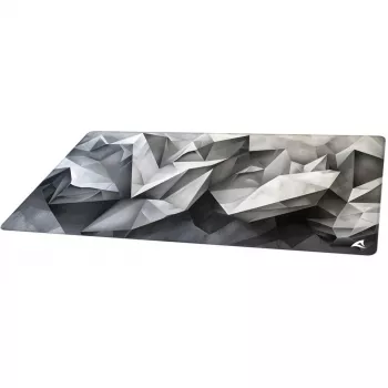 Gaming-Mauspad Sharkoon SKILLER SGP40 D17, abstraktes Kristall-Design, grau/weiß, 1000 x 500 mm