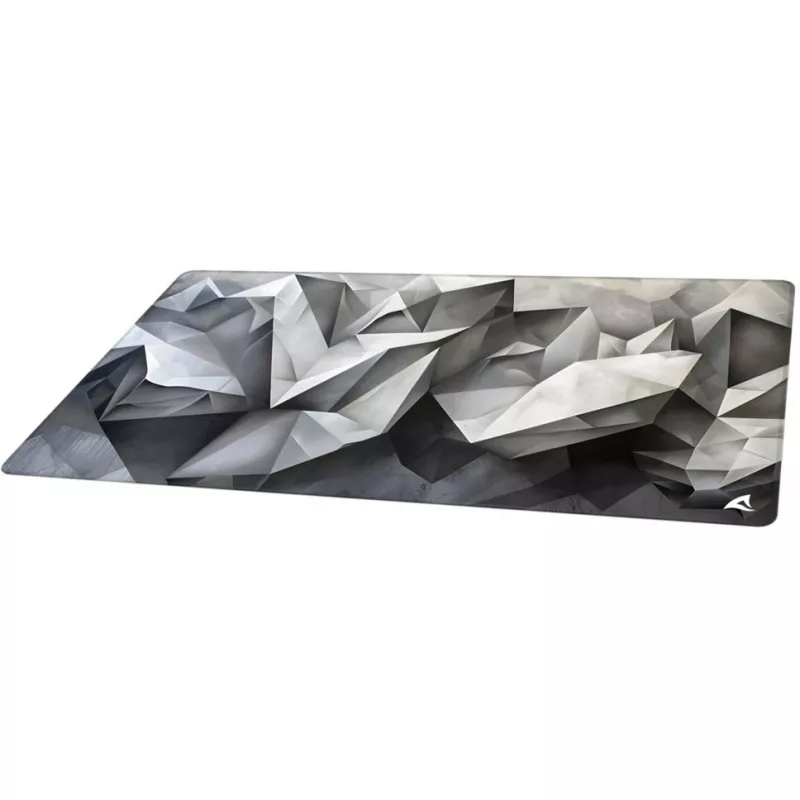 Gaming-Mauspad Sharkoon SKILLER SGP40 D17, abstraktes Kristall-Design, grau/weiß, 1000 x 500 mm
