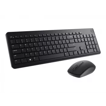 DELL Tastatur und Maus - KM3322W - Ukrainisch (QWERTY), Full-Size (100 %), Kabellos, RF Wireless, QWERTY, Schwarz, Maus enthalten