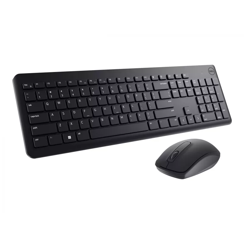 DELL Tastatur und Maus - KM3322W - Ukrainisch (QWERTY), Full-Size (100 %), Kabellos, RF Wireless, QWERTY, Schwarz, Maus enthalten