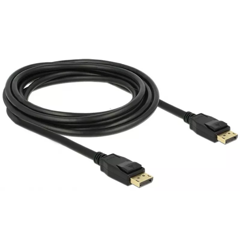 Delock - DisplayPort-Kabel - DisplayPort (M) zu DisplayPort (M) - 3 m - verriegelt - Schwarz