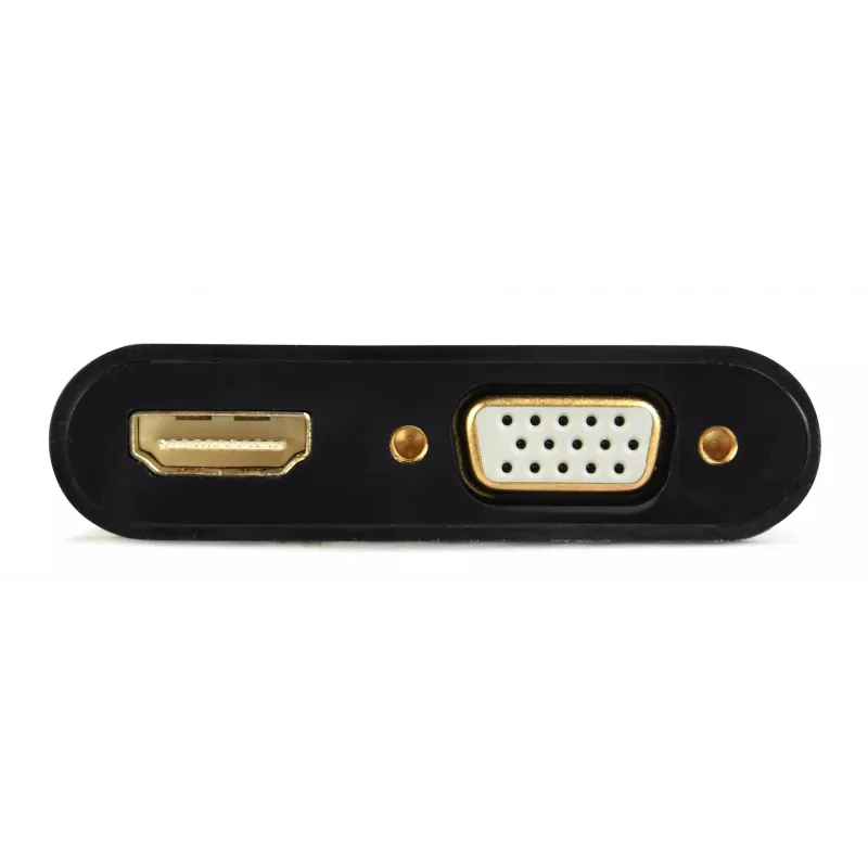 HDMI-zu-VGA-Adapter GEMBIRD A-HDMIM-HDMIFVGAF-01, HDMI-Stecker auf VGA-Ausgang, 0,15 m, schwarz