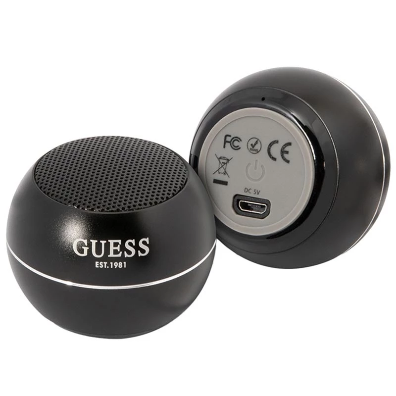 Tragbarer Lautsprecher Guess Mini Bluetooth-Lautsprecher 3 W Schwarz