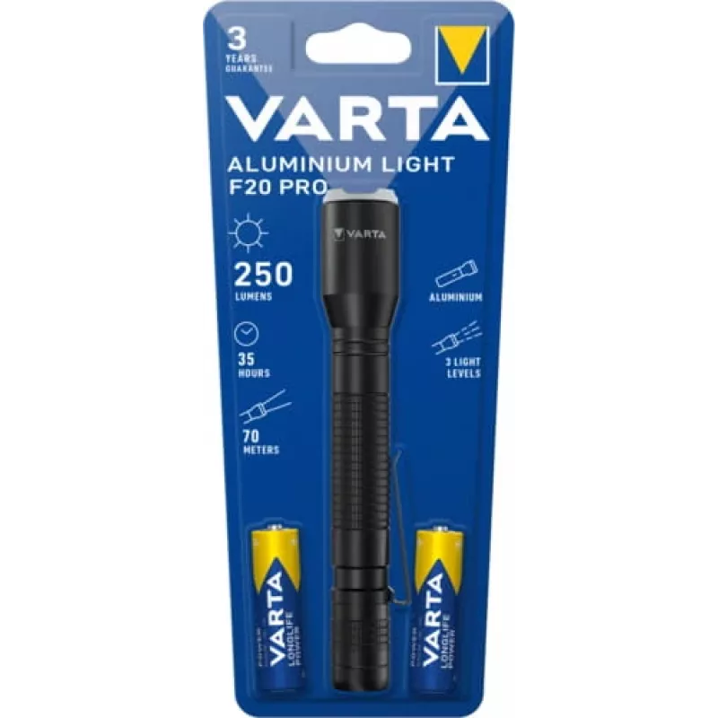 Handtaschenlampe Varta Aluminium Light F20 Pro LED 250 lm 7 Lampen