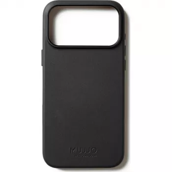 Mujjo Full Leather Case Hülle für iPhone 17 Pro Max schwarz