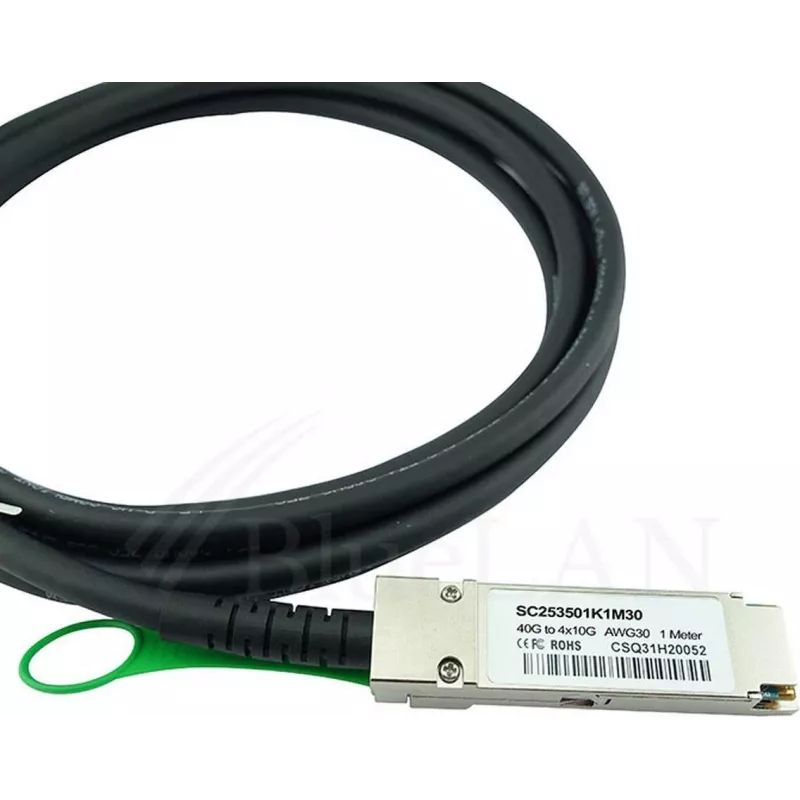 BlueOptics 40G-QSFP-4SFP-C-0501 InfiniBand-Kabel 5 m 4xSFP+ Schwarz (40G-QSFP-4SFP-C-0501-BL)