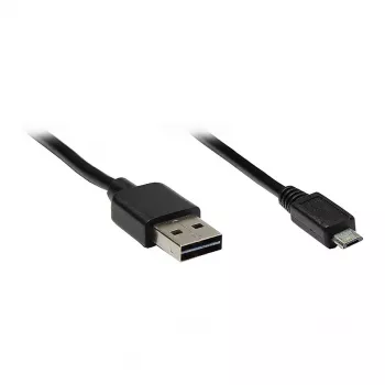 GoodConnections Verbindungskabel USB 2.0 EASY Stecker A auf Stecker Micro B, schwarz, 3 m
