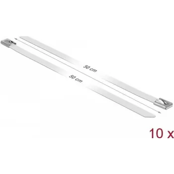 Kabelbinder DeLOCK 18824 Edelstahl Weiß 500mm 10 Stück