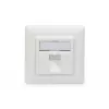 Digitus | Wandplatte für Keystone-Module, deutscher Typ, Mittelplatte 50x50 mm, Rahmen 80x80 mm | DN-93811