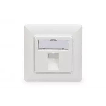 Digitus | Wandplatte für Keystone-Module, deutscher Typ, Mittelplatte 50x50 mm, Rahmen 80x80 mm | DN-93811