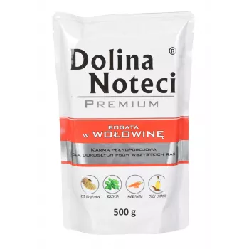 DOLINA NOTECI Premium reich an Rindfleisch - Nassfutter für Hunde - 500 g