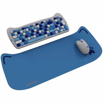 Kabelloses Tastatur- und Maus-Set CANYON HSET-W6 Kitty Edition AAA AA Blau