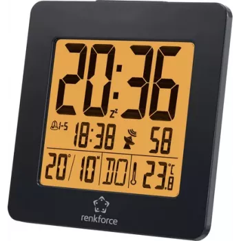 renkforce Funk Wecker 4161c12 Schwarz Alarmzeiten 2 (1383425)