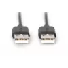 Assmann USB-Verbindungskabel, Typ A M/M, 3,0 m, USB 2.0 kompatibel, UL, schwarz (AK-300100-030-S)