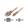 Tecline exertis Connect - Patch-Cable - SC multi-mode (M) auf LC Multi-Mode (M) - 3 m - Glasfaser - 50/125 Mikrometer - OM2 - orange (85603)