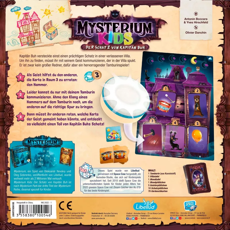 Mysterium Kids: Der Schatz of captain Buh, Brettspiel