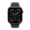 Smartwatch Apple Watch Series 11 GPS + Cellular 42mm Slate Titanium Gehäuse Schwarzes Sportarmband M/L