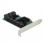 DeLOCK 16 Port SATA PCI Express x4 Karte 6 Gbit/s Grün Grau