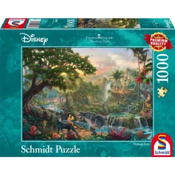 Schmidt Spiele 59473 Thomas Kinkade: Disney Das Dschungelbuch Puzzle, 1000 Teile, 69,3 x 49,3 cm