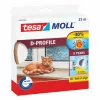 Tesa Gummidichtband D-Profil H0538900 für 3–7 mm Spalten, 0,009 x 25 m