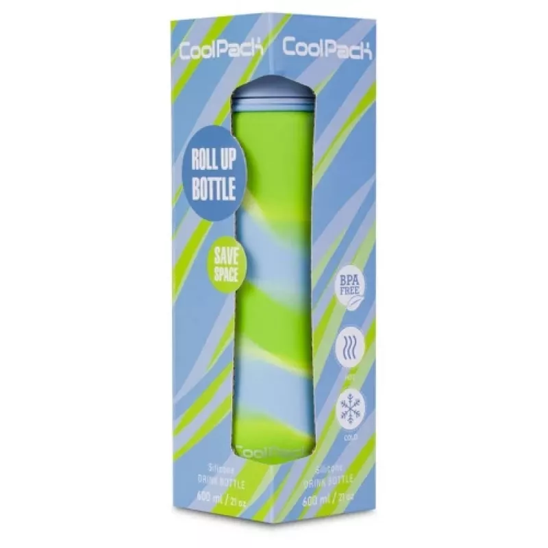 Trinkflasche cool pack Silikon Trinkflasche Z14770 600 ml Mädchen Blau